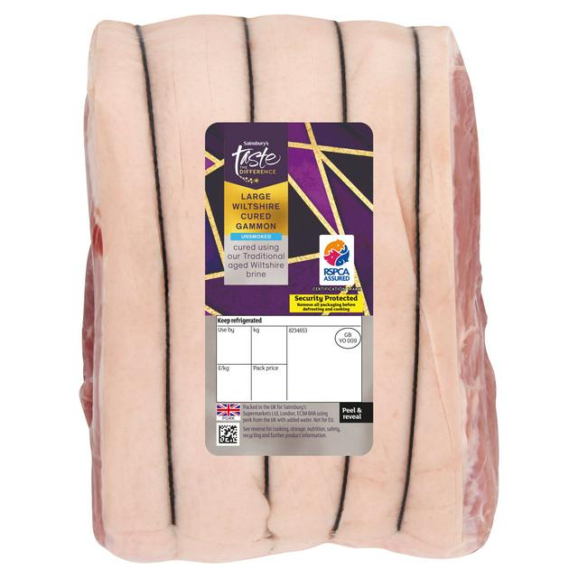 Sainsbury's Unsmoked Large Wiltshire Cured Gammon, Taste the Difference