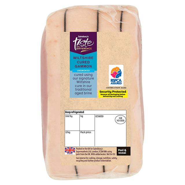 Sainsbury's Wiltshire Cured Gammon Unsmoked,  Taste the Difference