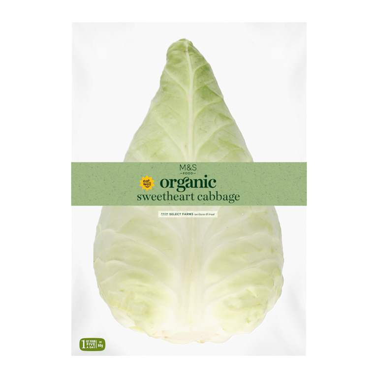 M&S Organic Hearted Cabbage