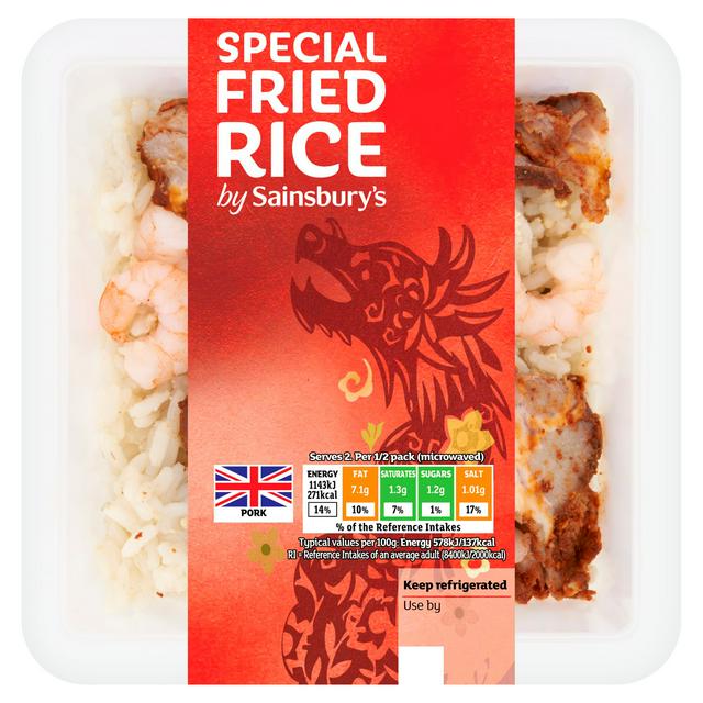 Sainsbury's Chinese Special Fried Rice Ready Meal Side For 2 400g