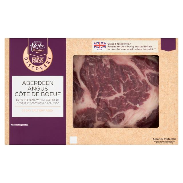 Sainsbury's Discovery 35 Day Salt Dry Aged Aberdeen Angus Cote de Boeuf Steak, Taste the Difference (approx. 700g)