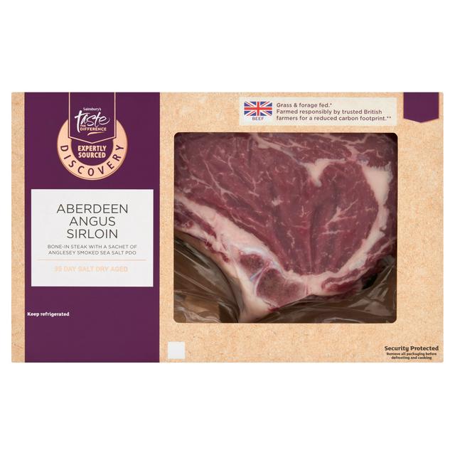 Sainsbury's Discovery 35 Day Salt Dry Aged Aberdeen Angus Sirloin Steak, Taste the Difference (approx. 550g)