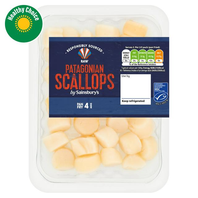 Sainsbury's Raw Patagonian Scallops MSC 150g