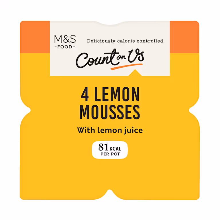 M&S 4 Count On Us Lemon Mousses