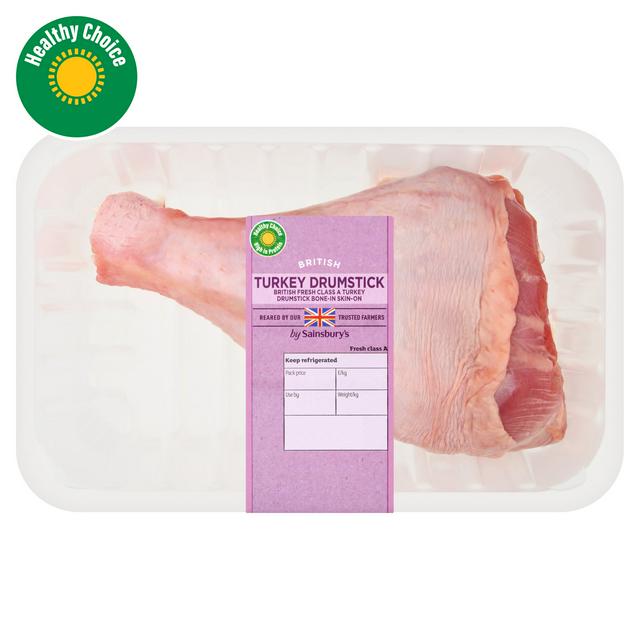 Sainsbury's Fresh British Turkey Drumstick 800g-1.2kg