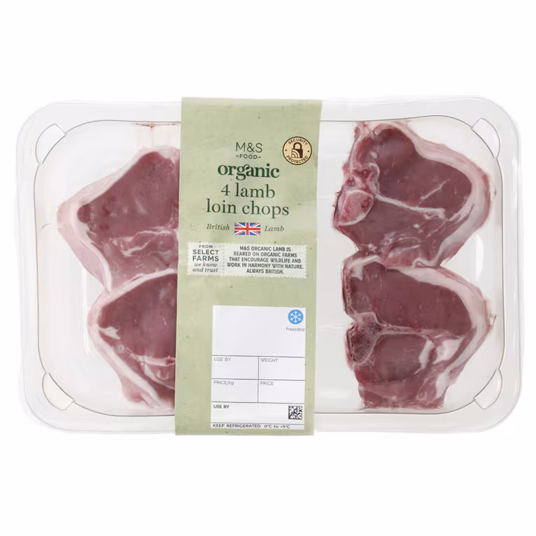 M&S Organic 4 Lamb Loin Chops