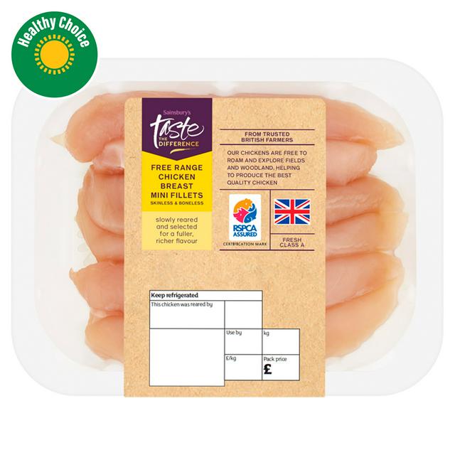 Sainsbury's (Approx. 240g) British Free Range Chicken Breast Mini Fillets, Taste the Difference