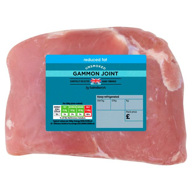 Sainsbury's Reduced Fat Unsmoked Gammon Joint 800g