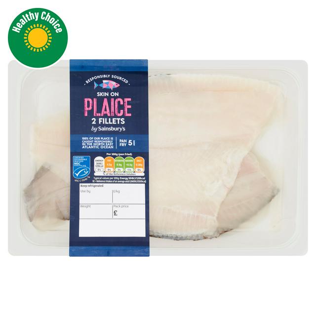 Sainsbury's Skin on Plaice Fillets x2