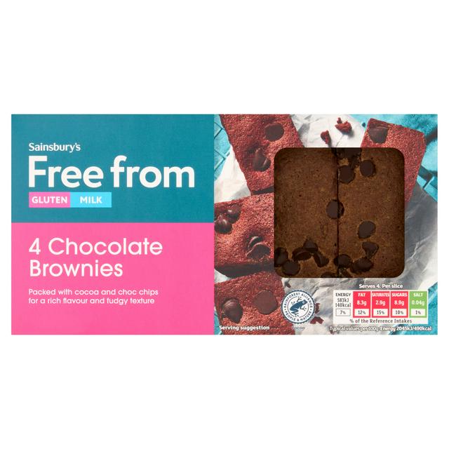 Sainsbury's Free From Chocolate Brownies x4
