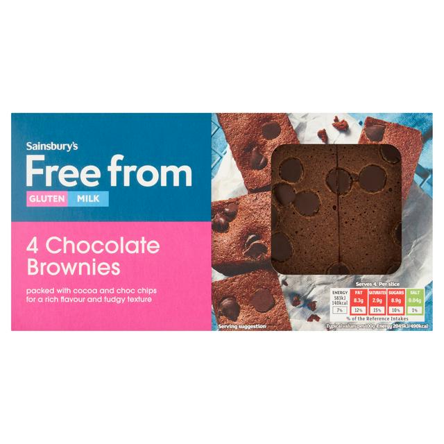 Sainsbury's Free From Chocolate Brownies x4