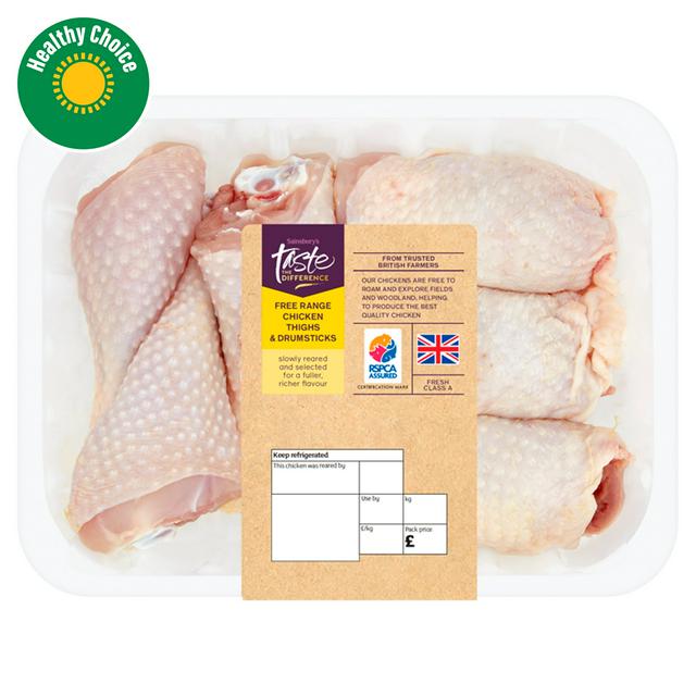 Sainsbury's (Approx. 590g) British Free Range Chicken Thigh & Drumsticks, Taste the Difference