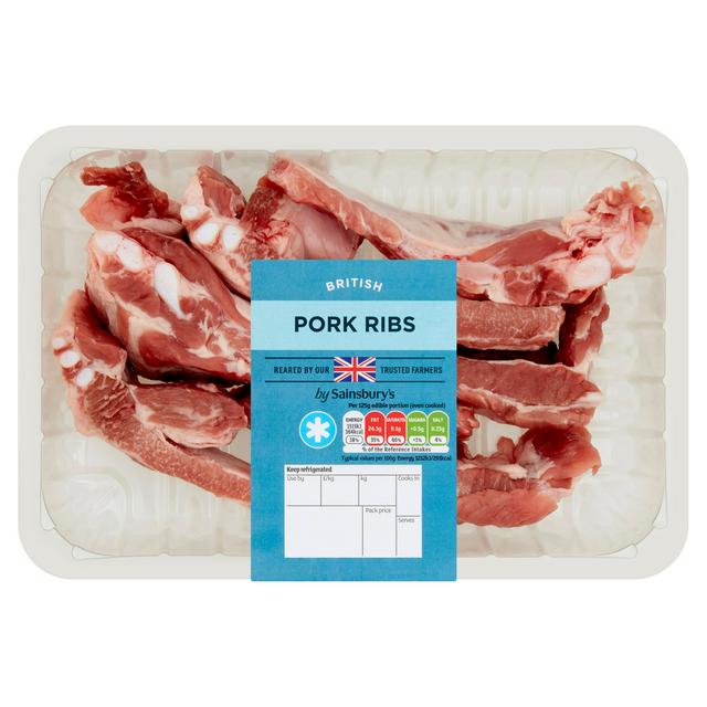 Sainsbury's British Pork Ribs (Approx.750G)