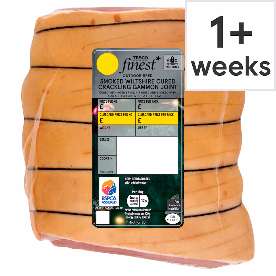 Tesco Finest Smoked Wiltshire Cured Crackling Gammon Joint