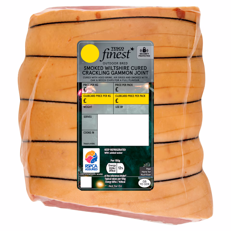 Tesco Finest Smoked Wiltshire Cured Crackling Gammon Joint