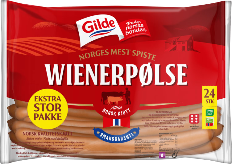Wienerpølse Ca1,56kg Gilde