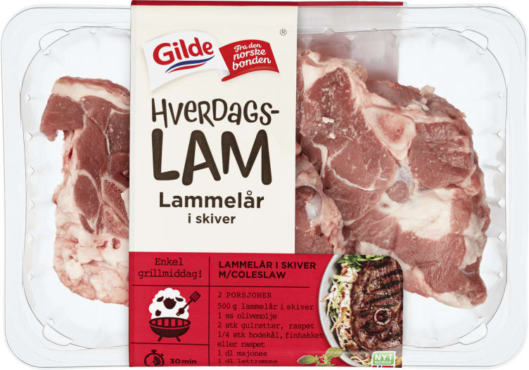 Lam Lårskiver Hverdagslam Ca500g Gilde