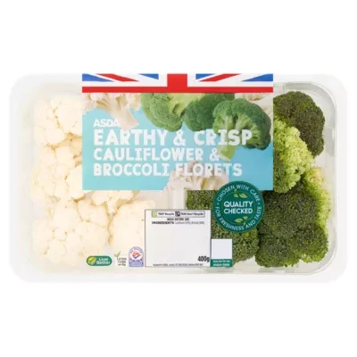 ASDA Earthy & Crisp Cauliflower & Broccoli Florets 400g