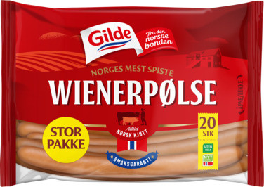 Wienerpølse 1,3kg Gilde