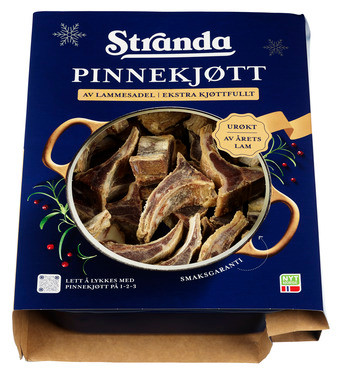 Stranda Pinnekjøtt av Lammesadel Urøkt Kjøttfulle Stykker Ca 1.5kg