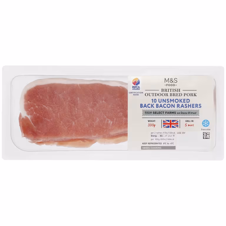 M&S British Unsmoked Back Bacon
