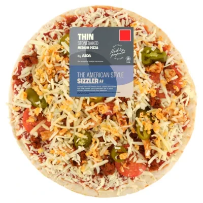 ASDA the American Style Sizzler Medium Thin Stonebaked Pizza 384g