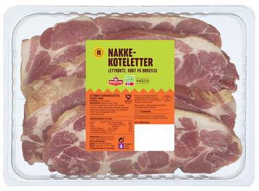 Lettrøkte Nakkekoteletter Ca 800g