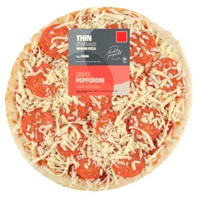 ASDA Simply Pepperoni Medium Thin Stonebaked Pizza 317g