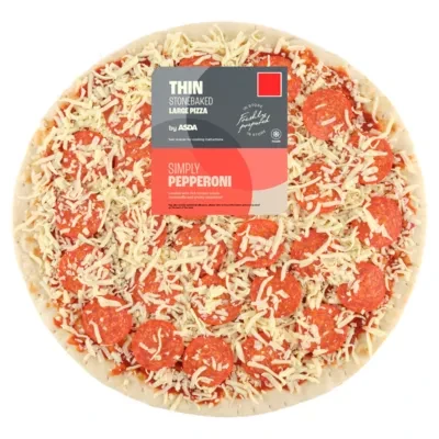 ASDA Simply Pepperoni Large Thin Stonebaked Pizza 592g