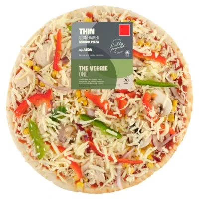 ASDA The Veggie One Medium Thin Stonebaked Pizza 420g