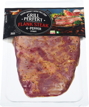 Coop Gp Flank Steak 4 Pepper Ca 600g Vv