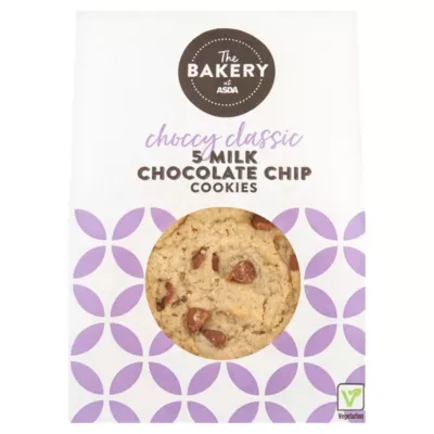 The BAKERY at ASDA The Bakery 5 Milk Chocolate Chip Cookies