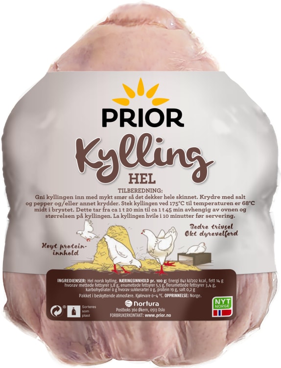 Kylling hel hel 1,5-2kg Favorittkylling