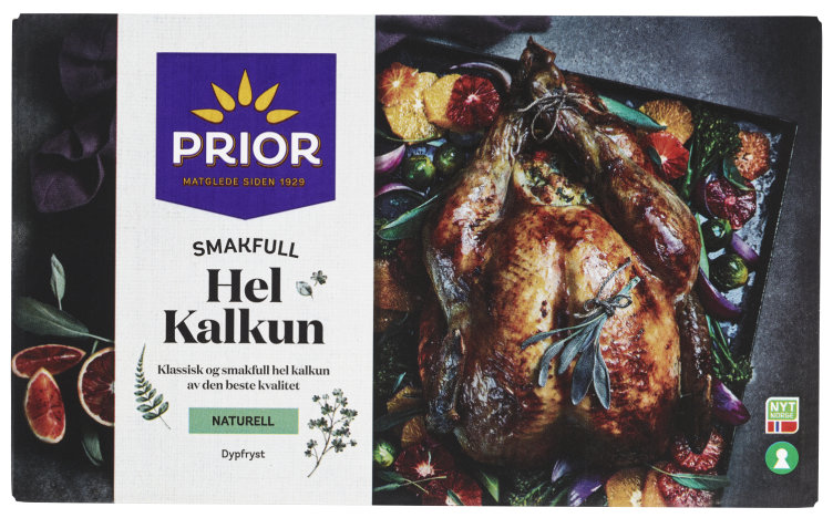 Kalkun Hel 3,9-6,9 kg Fryst Prior