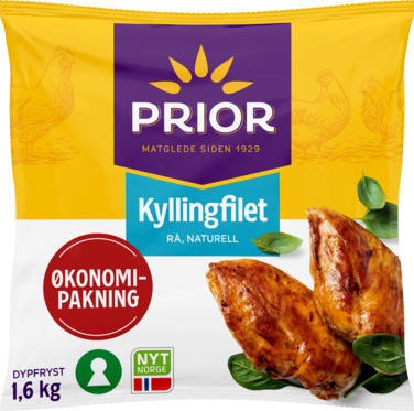 Kyllingfilet Rå Naturell 1,6kg Prior