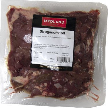 Storfe Stroganoffkjøtt Strimlet Ca 1kg Pk Frys Mydland