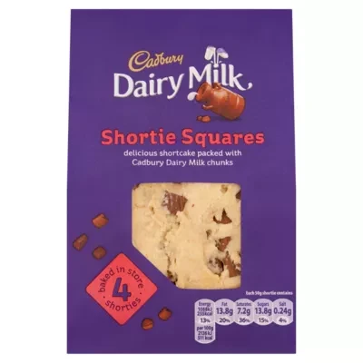 Cadbury Dairy Milk Shortie Squares 4pk