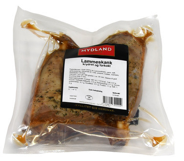 Lammeskank Marinert Kokt i Kraft 400g Mydland
