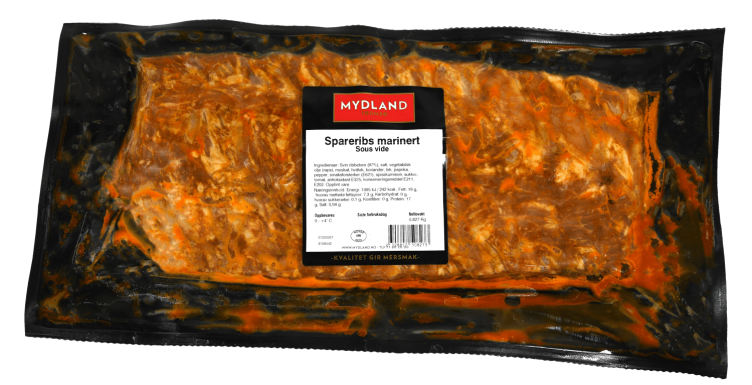 Spareribs Marinert Forkokt Ca1kg Mydland