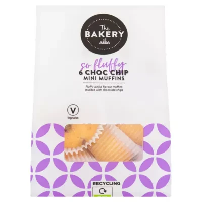 The BAKERY at ASDA The Bakery at  6 Chocolate Chip Mini Muffins