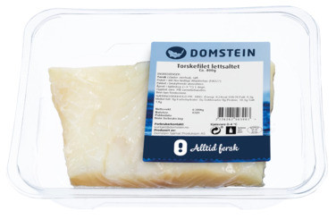 Torskefilet Lettsaltet m/Skinn 400g