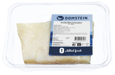 Torskefilet Lettsaltet m/Skinn 400g
