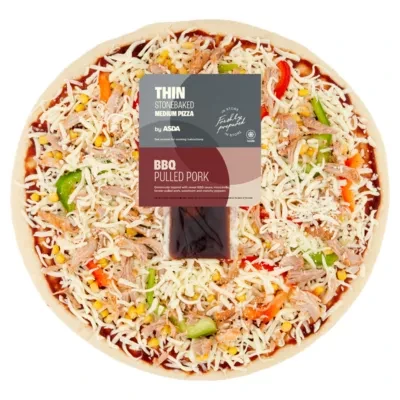 ASDA BBQ Pork Medium Thin Stonebaked Pizza 425g