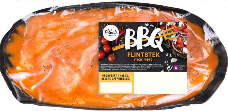 Svin Flintstek Marinert Ca1kg Folkets