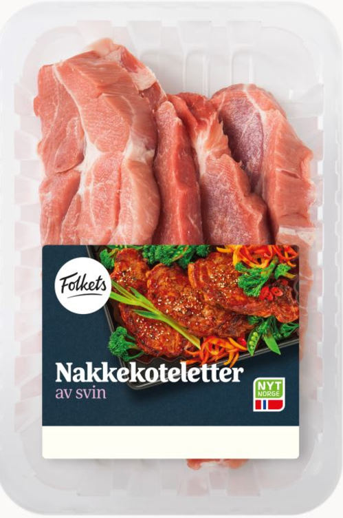 Svin Nakkekotelett 4pk Folkets