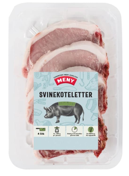 Svinekotelett 4pk Meny