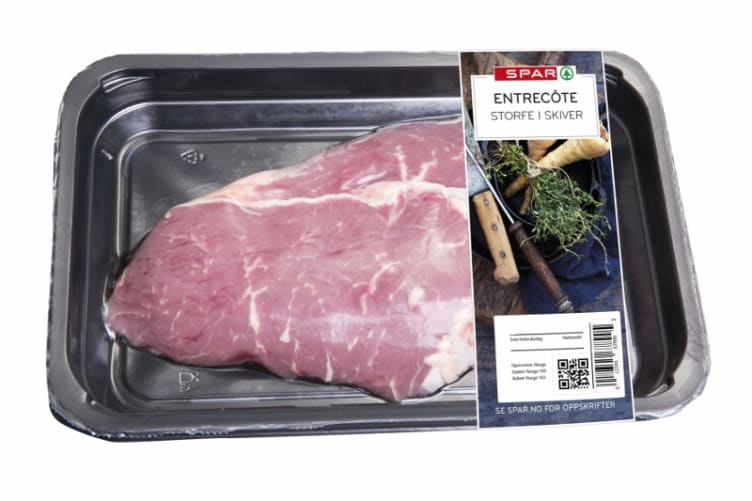 Storfe Entrecote skivet Ca350g Spar