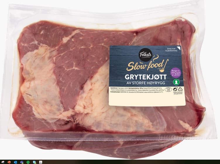 Storfe Høyrygg i Bit Ca700g Folkets