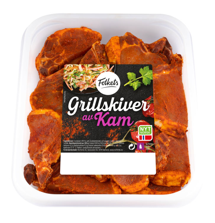Svin Grillskiver Av Kam Krydret Ca1,5kg Folkets