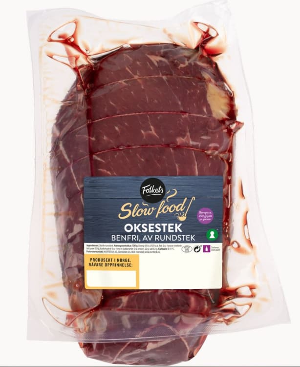 Oksestek Surret Benfri Ca1,4kg Folkets